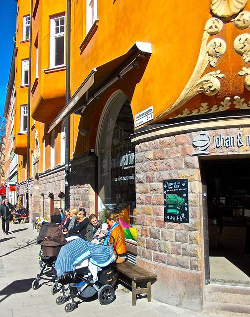 Strassencafé in Stockholm
